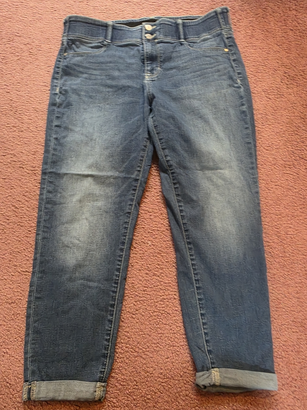 Apt. 9 Women's Boyfriend Jeans in Dark Blue Wash